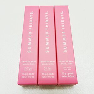 3pcs( Pink Sugar ) Summer Fridays Lip Butter Balm Conditioning Lip New With box
